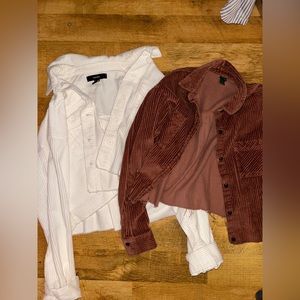 Cropped corduroy jacket bundle